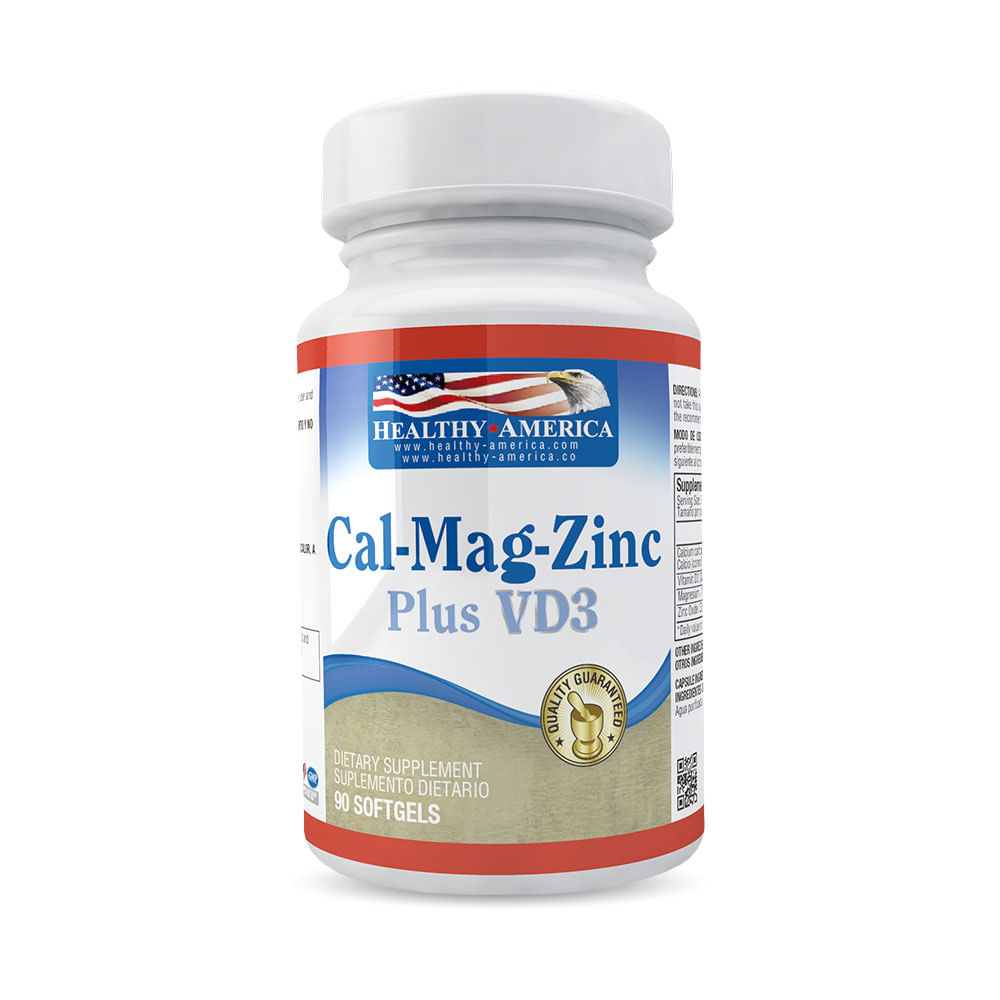 CAL MAG ZINC PLUS VITAMINA D3 CAPSULAS FRASCO X 90 UNDS