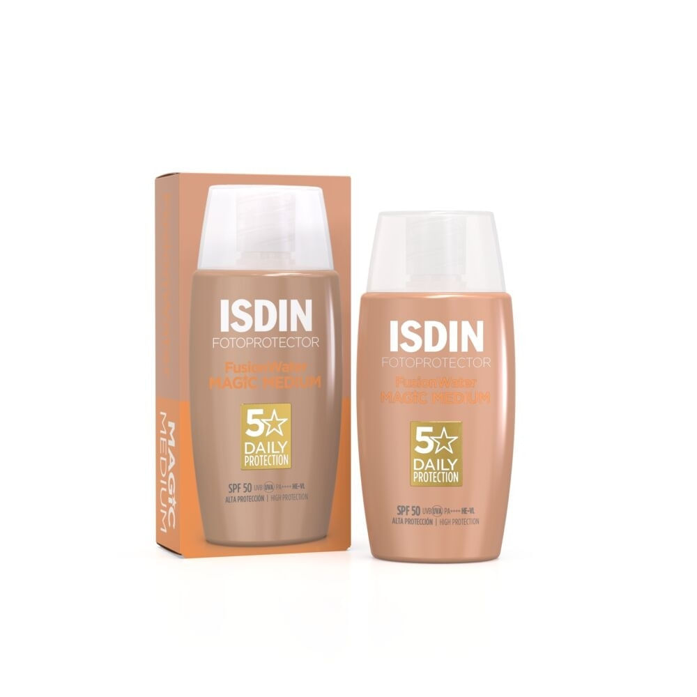 ISDIN FUSION WATER MAGIC SPF 50 COLOR MEDIUM FRASCO 50 ML