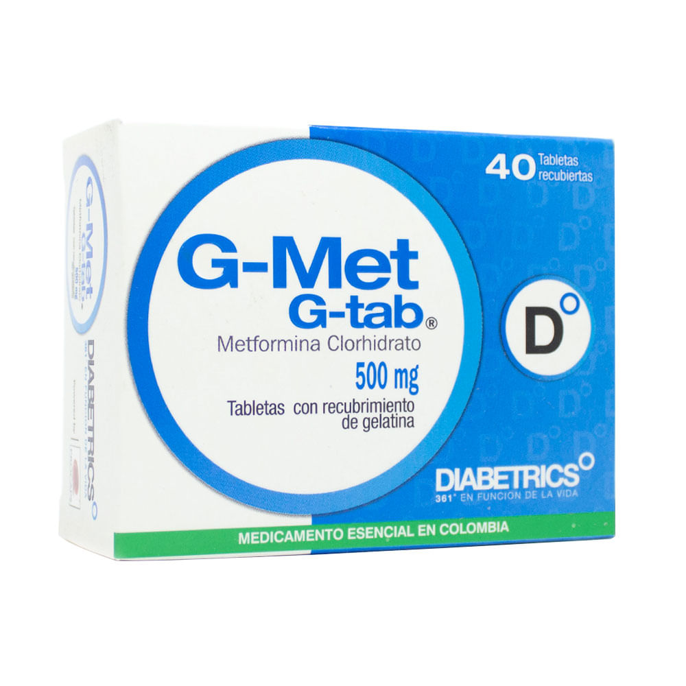 G-MET TABLETAS 500 MG CAJA X 40 UNDS