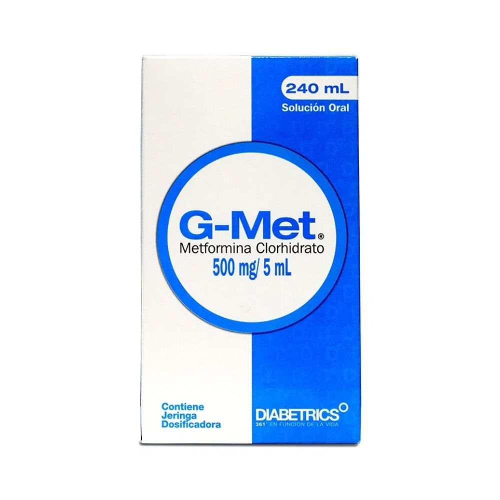 G-MET 500/5ML SLN ORAL+JERINGA CAJA 240 ML