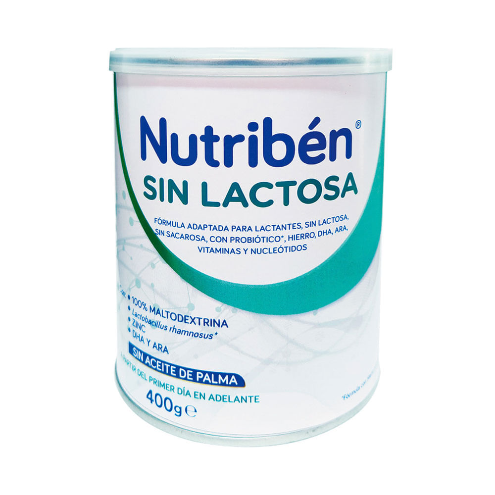 NUTRIBEN SIN LACTOSA POLVO LATA 400 G