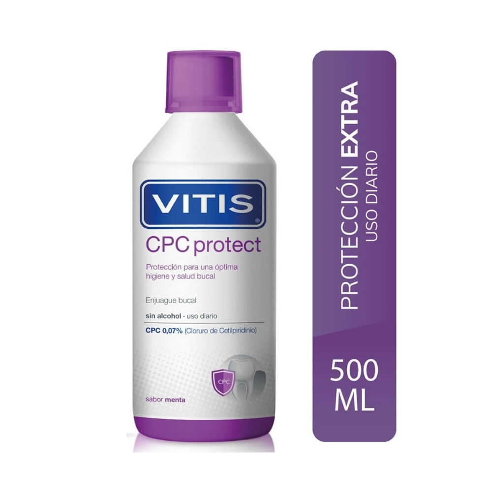 ENJUAGUE BUCAL VITIS CPC PROTECT CAJA 500 ML