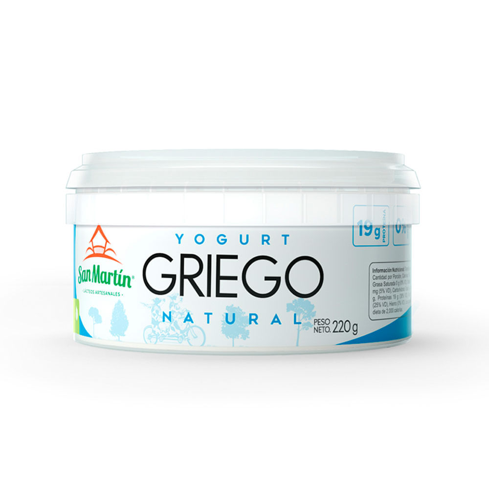YOGURT GRIEGO SAN MARTIN NATURAL POTE 220 G