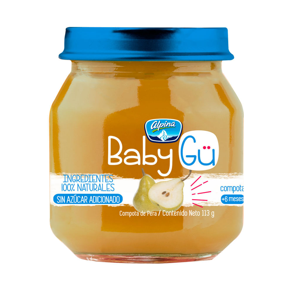 NATURAL BABY GU COMPOTA PERA FRASCO 113 G