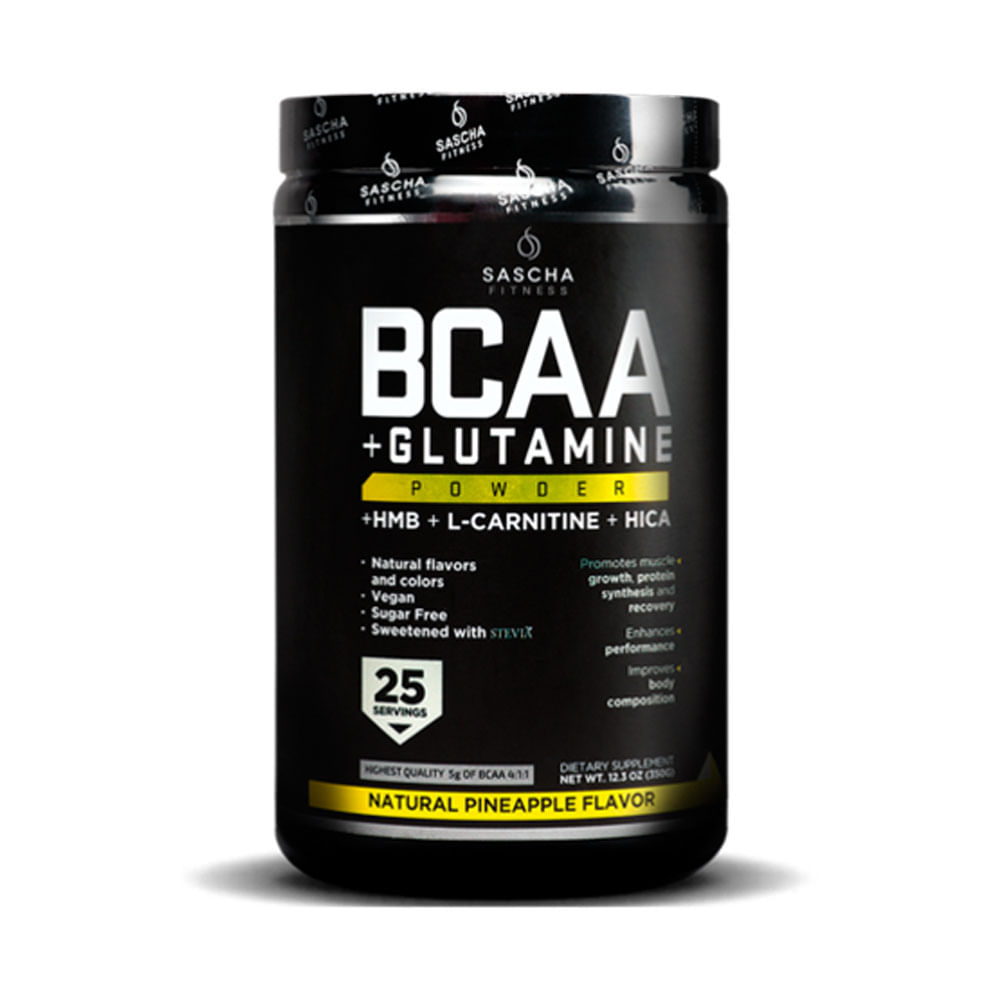 BCAA SASCHAFITNESS POLVO PIÑA POTE 350 G