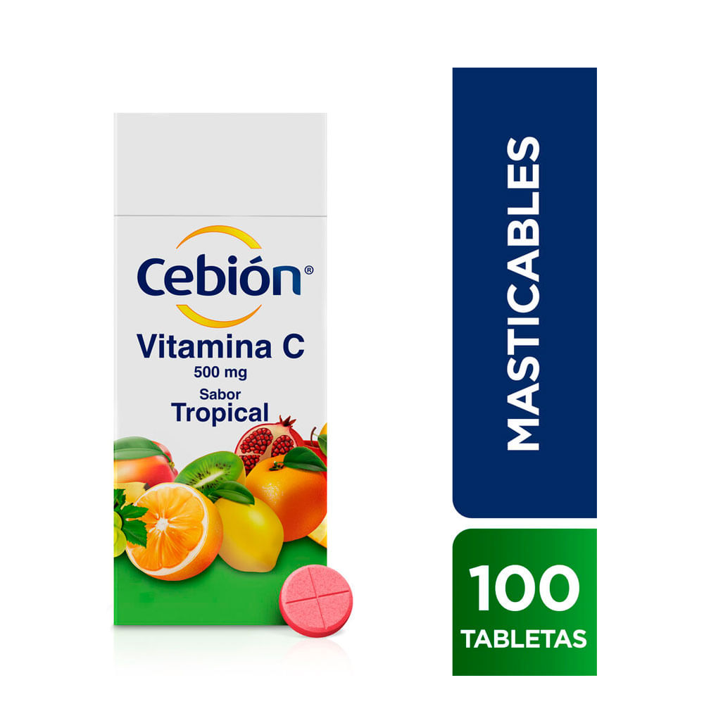 VITAMINA C CEBION T. MASTICABLES 500 MG TROPICAL