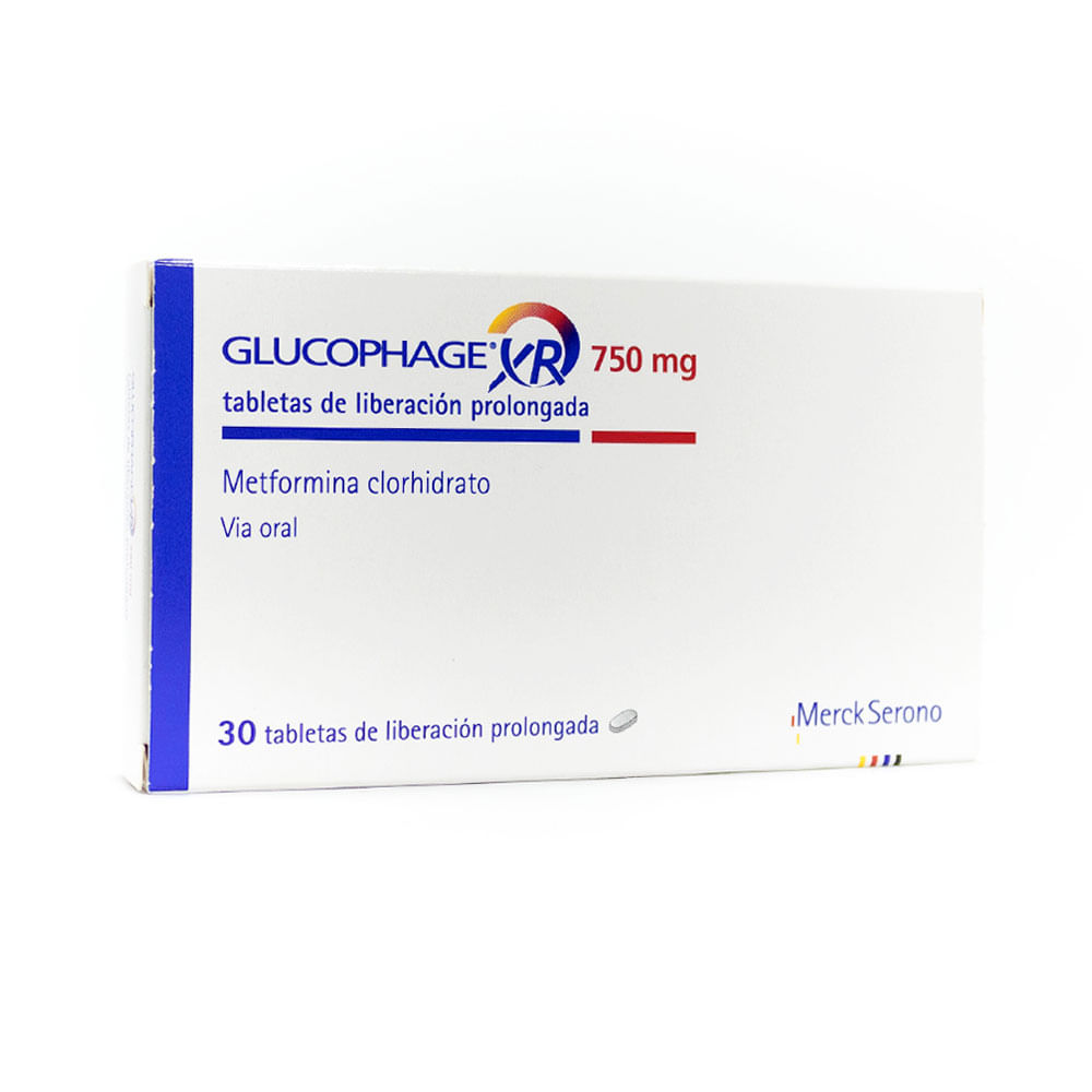 GLUCOPHAGE XR TABLETAS 750 MG CAJA X 30 UNDS