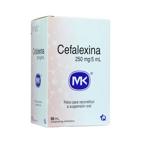 CEFALEXINA MK + DOSIFICADOR 250MG/5ML CAJA 60 ML
