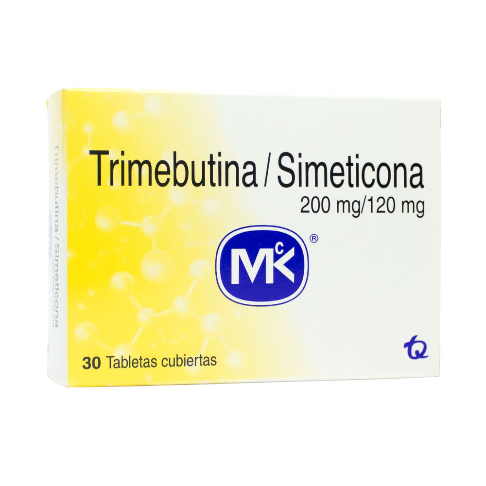 TRIMEBUTINA SIMETICONA MK TABLETAS 200MG/120MG