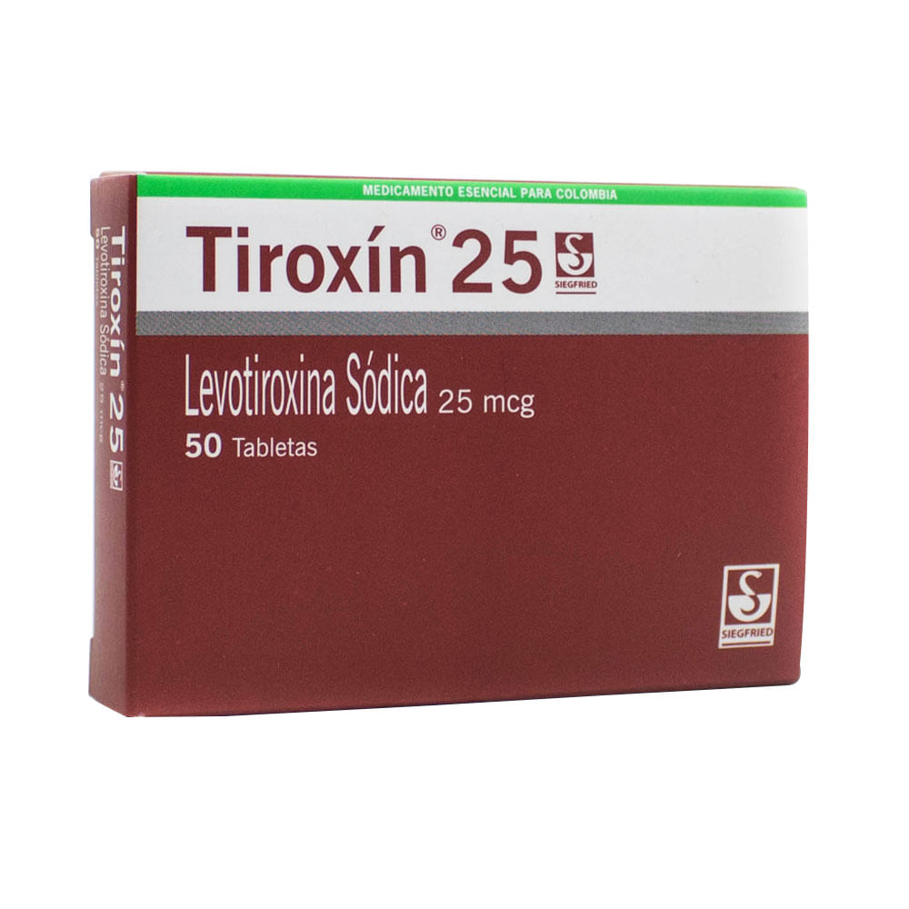 TIROXIN TABLETAS 25 MCG