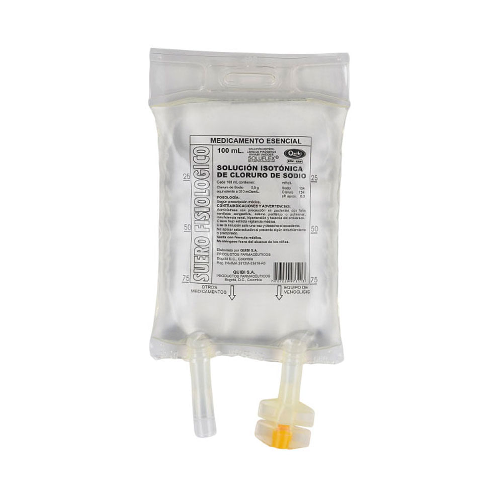 SUERO FISIOLOGICO BOLSA 100 ML