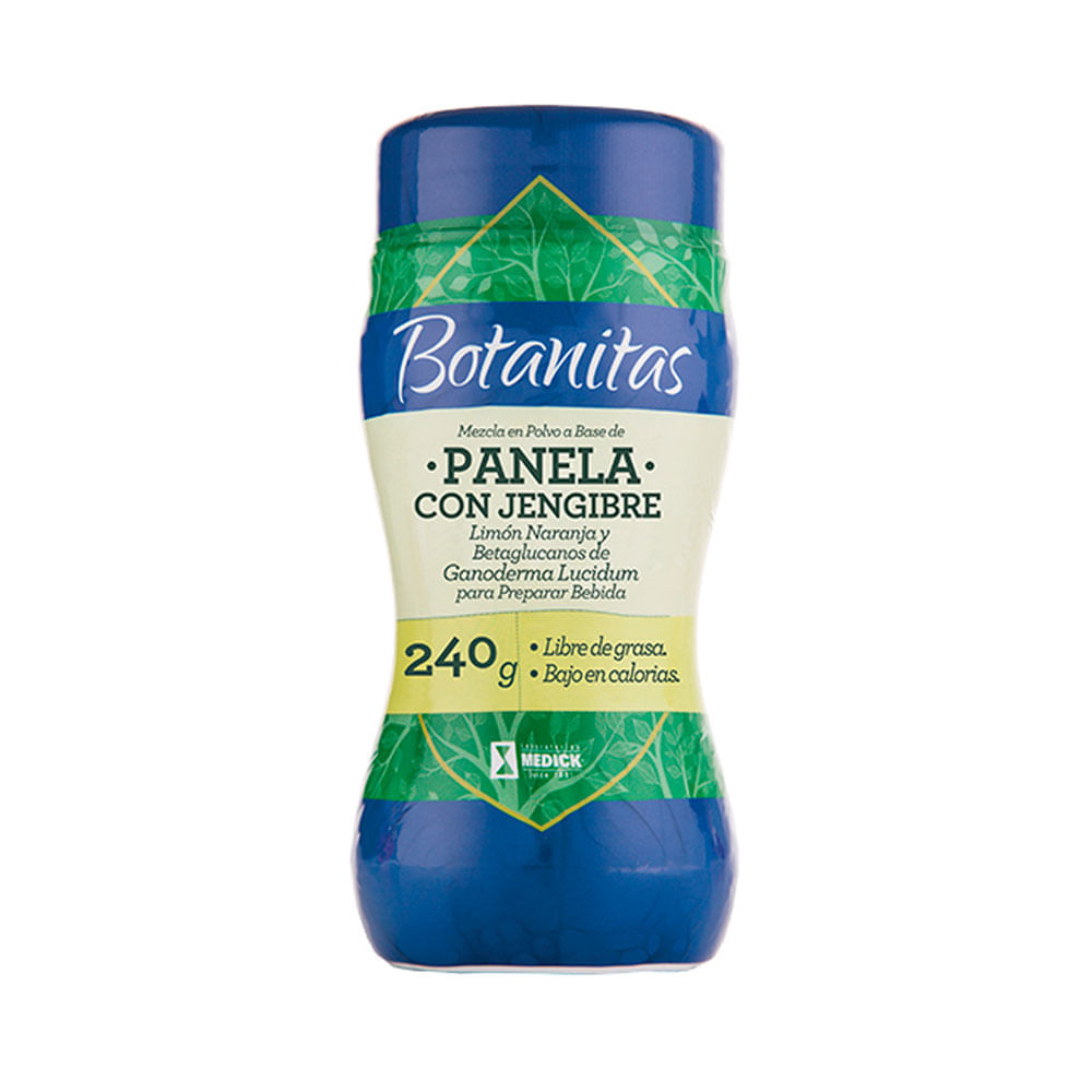 PANELA CON JENGIBRE BOTANITAS POLVO FRASCO 240 G