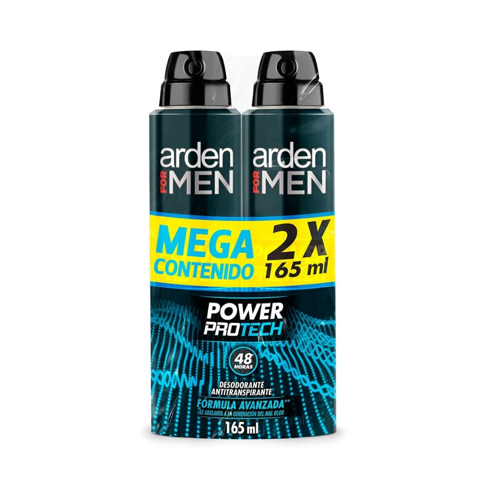 DESODORANTE ARDEN FOR MEN POWER PROTECH PE AEROSOL 2 X 165ML