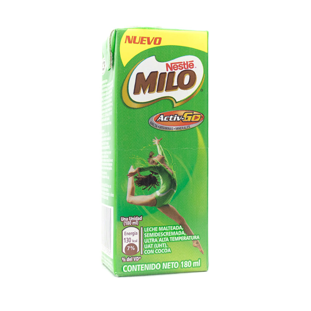 MILO ACTIV LIQUIDO CHOCOLATE CAJA 180 ML
