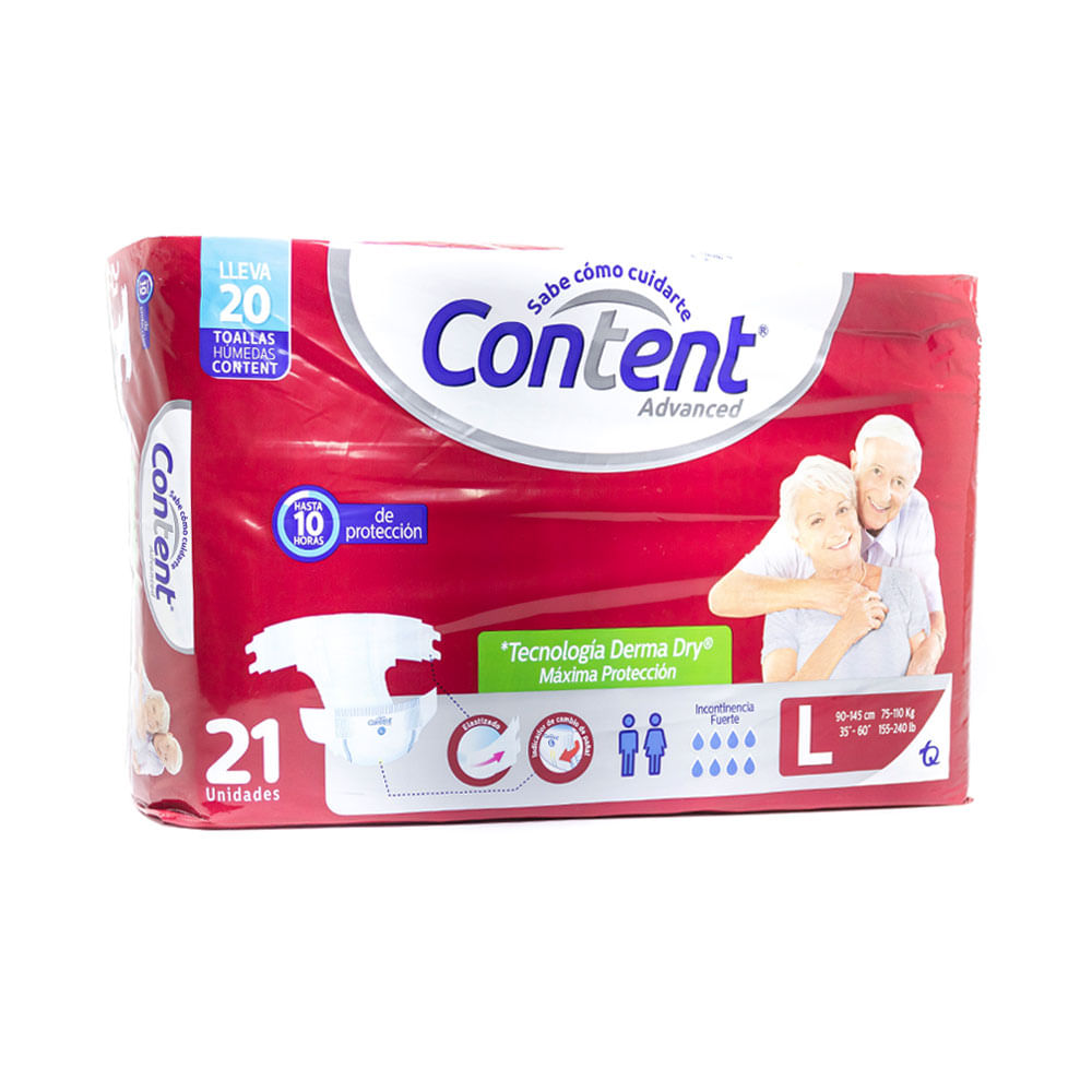 PAÑALES CONTENT ADVANCED L +TOALLITAS