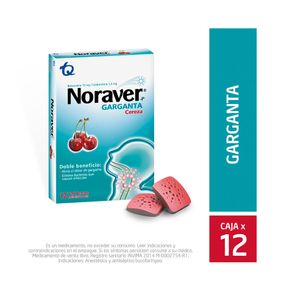 NORAVER GARGANTA TABLETAS CEREZA
