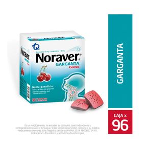 NORAVER GARGANTA TABLETAS CEREZA
