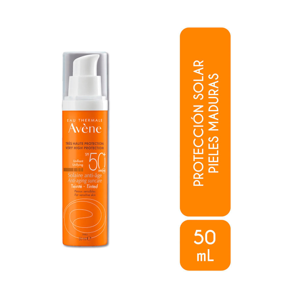 AVENE SOLAR ANTIEDAD COLOR SPF 50+ CAJA 50 ML