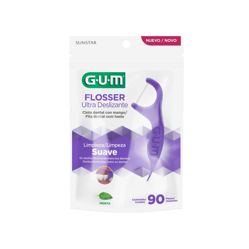 FLOSSERS GUM-887 ULTRA DESLIZANTE P.E MENTA BOLSA X 90 UNDS