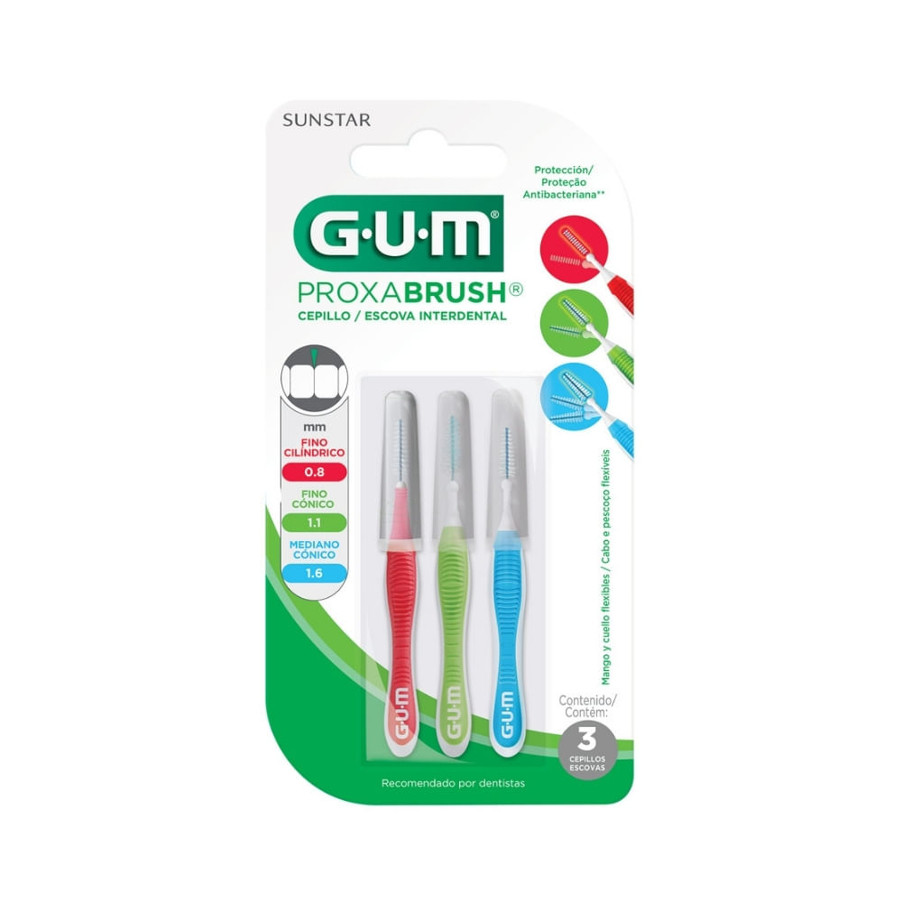 CEPILLO INTERDENTAL GUM SURTIDO X 3 UND