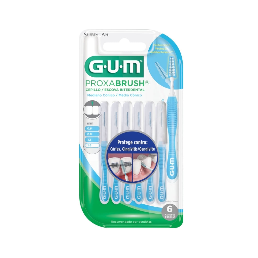 CEPILLO INTERDENTAL GUM-1614 TRAV-LER 1.6MM X 6 UNDS