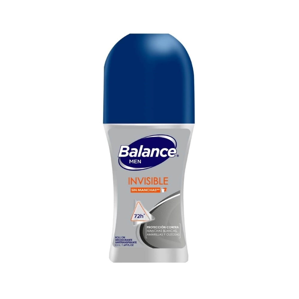 DESODORANTE BALANCE INVISIBLE HOMBRE ROLL ON 50 ML