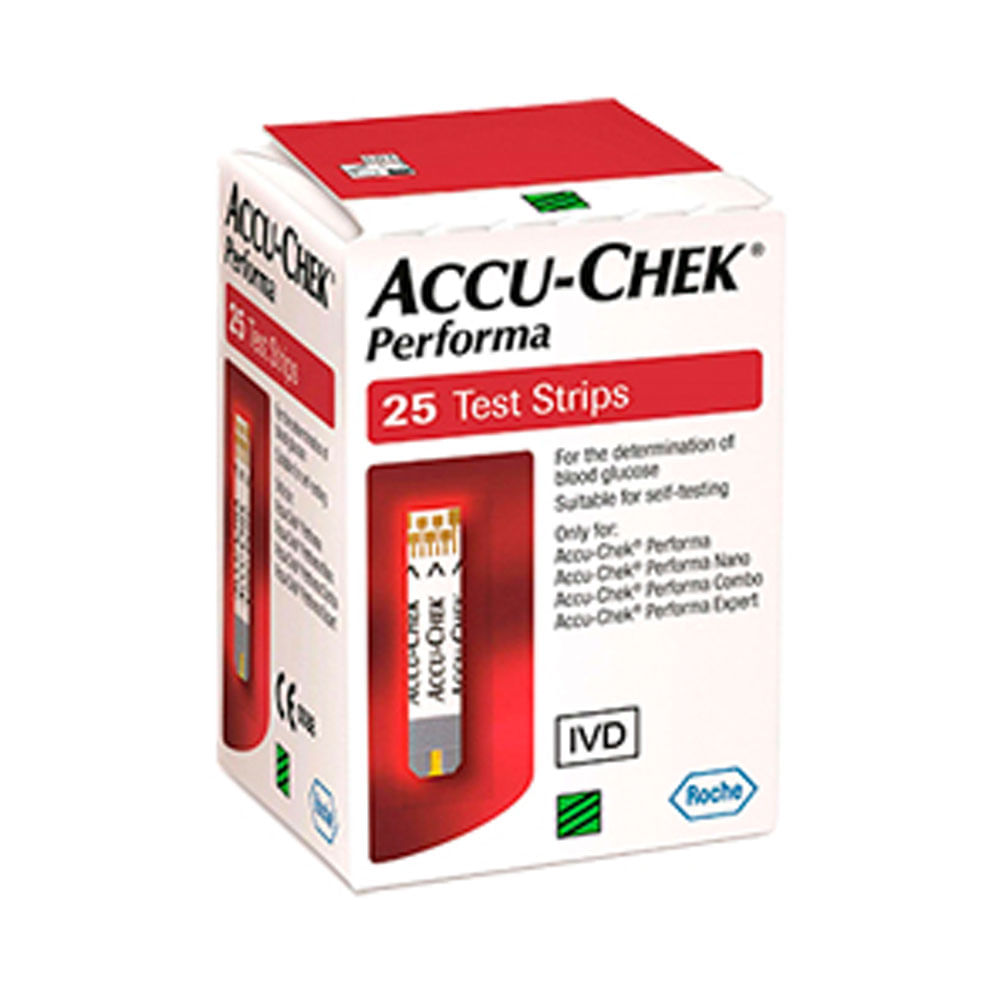 TIRILLAS ACCU-CHEK PERFORMA CAJA X 25 UNDS
