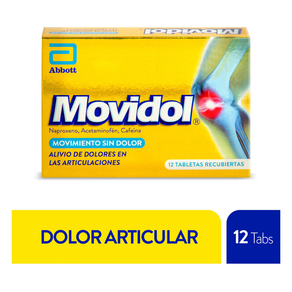 MOVIDOL TABLETAS CAJA X 12 UNDS