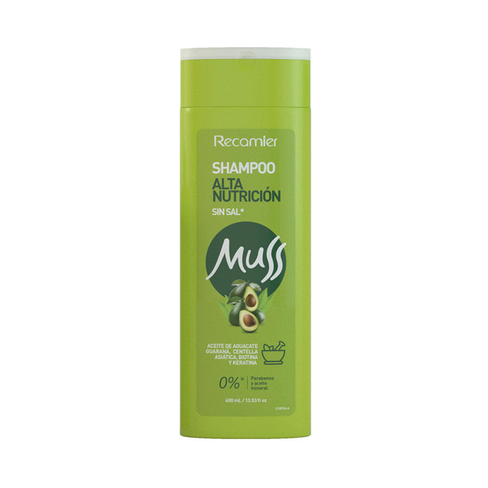 SHAMPOO MUSS ALTA NUTRICION FRASCO 400 ML