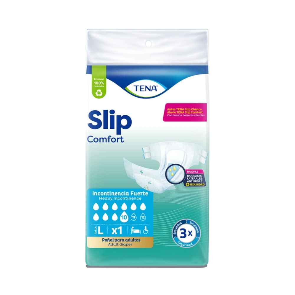 PAÑAL TENA SLIP COMFORT TALLA L BOLSA X 1 UND