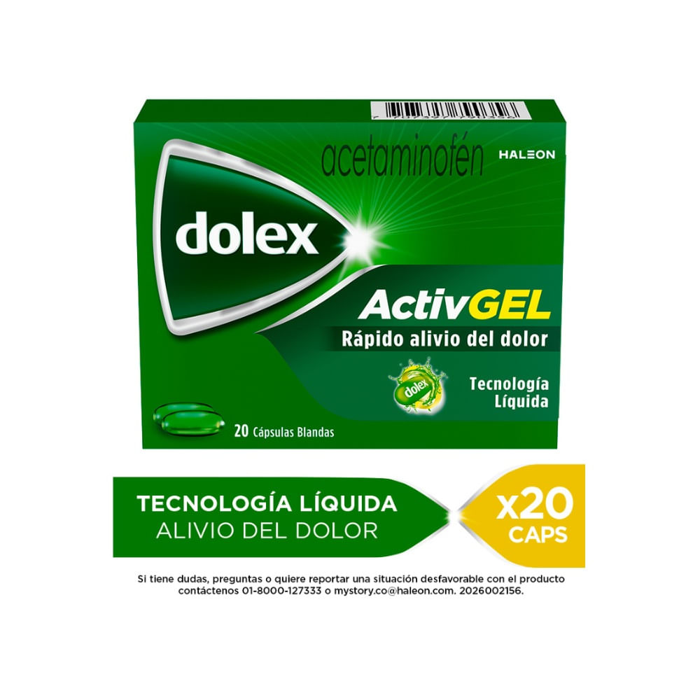 DOLEX ACTIVE GEL CAPSULAS 500 MG