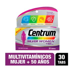 CENTRUM SILVER WOMEN +50 AÑOS TABLETAS CAJA X 30 UNDS