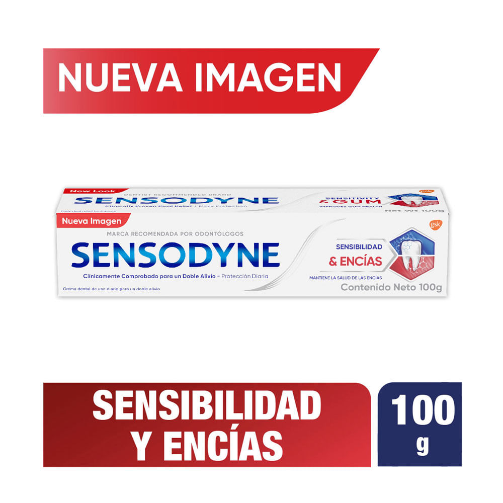 CREMA DENTAL SENSODYNE SENSIBILIDAD ENCIAS CAJA 100 G