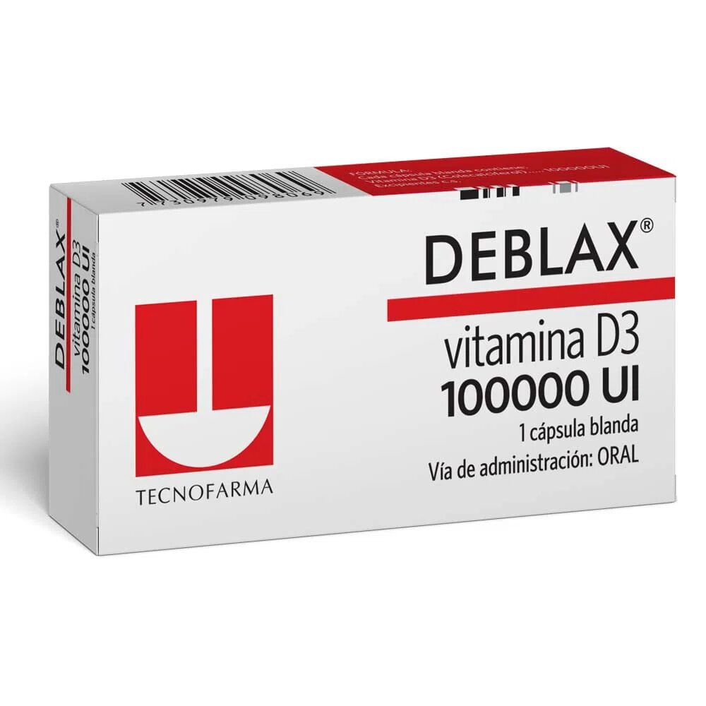 DEBLAX VITAMINA D3 CAPSULA 100000 UI CAJA X 1 UND