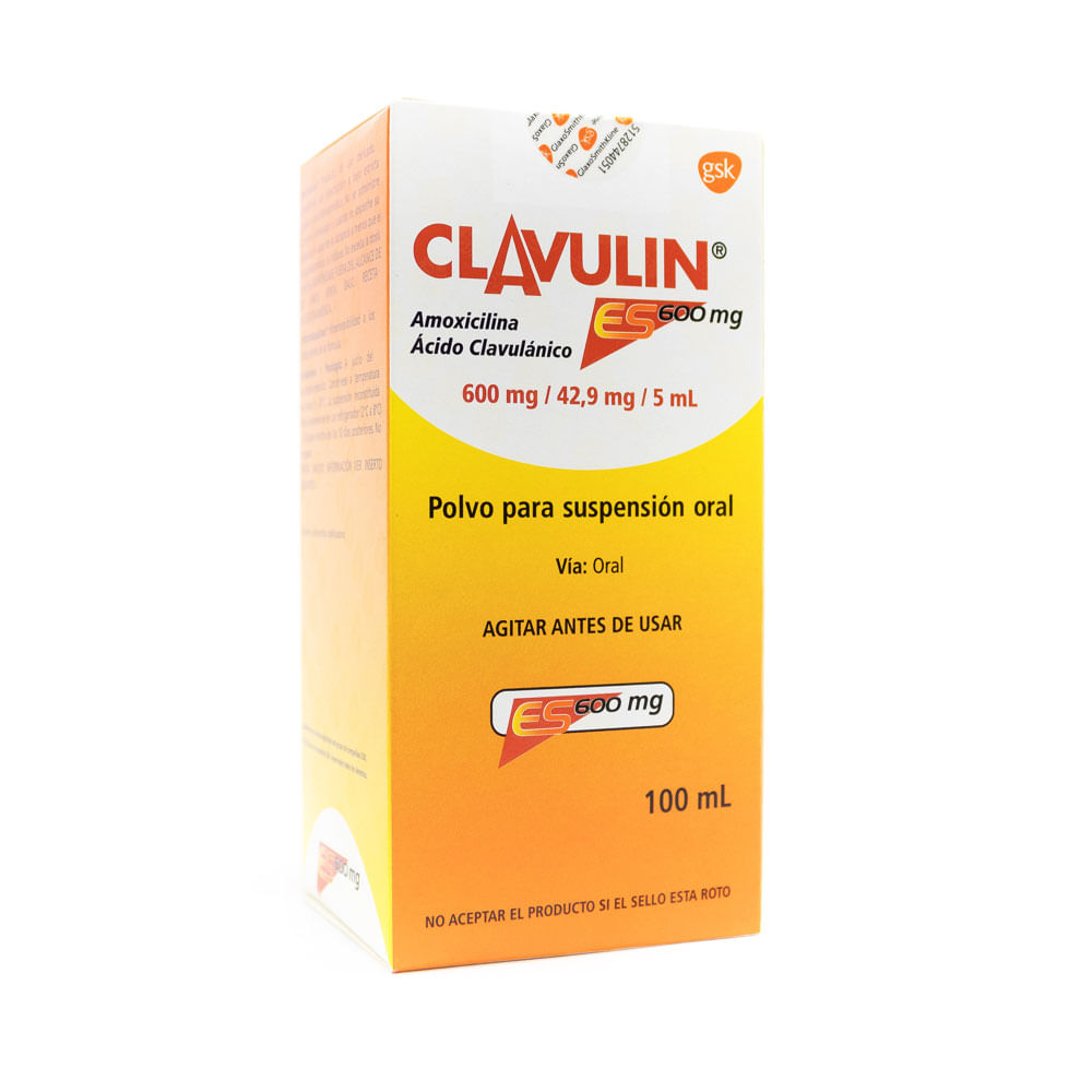 CLAVULIN ES POLVO PARA RECONSTITUIR 600 MG CAJA 100 ML