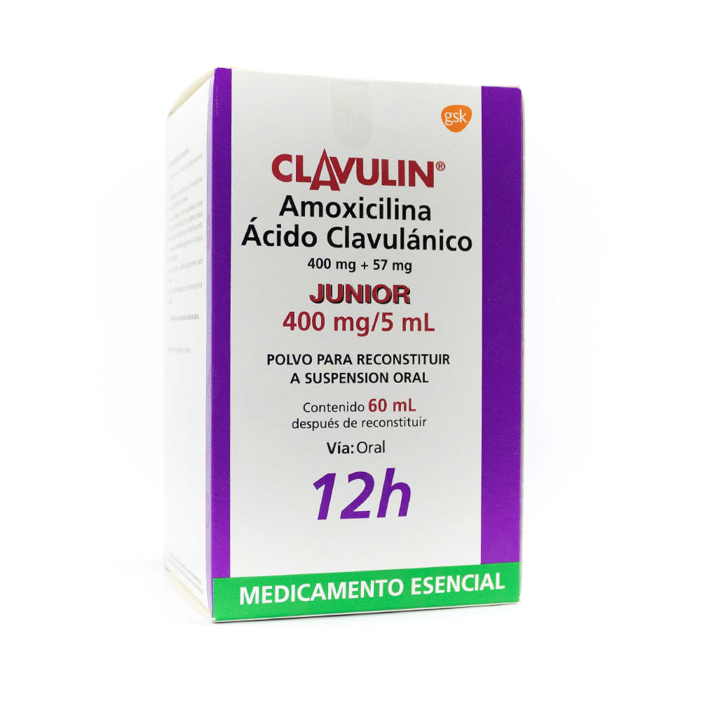 CLAVULIN JUNIOR POLVO PARA RECONSTITUIR 400 MG CAJA 60 ML