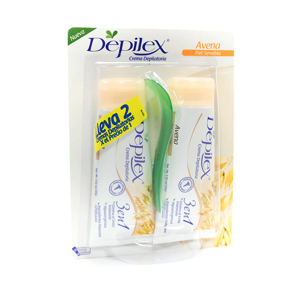 CREMA DEPILEX AVENA PIEL SENSIBLE TUBO 2 X 100 G