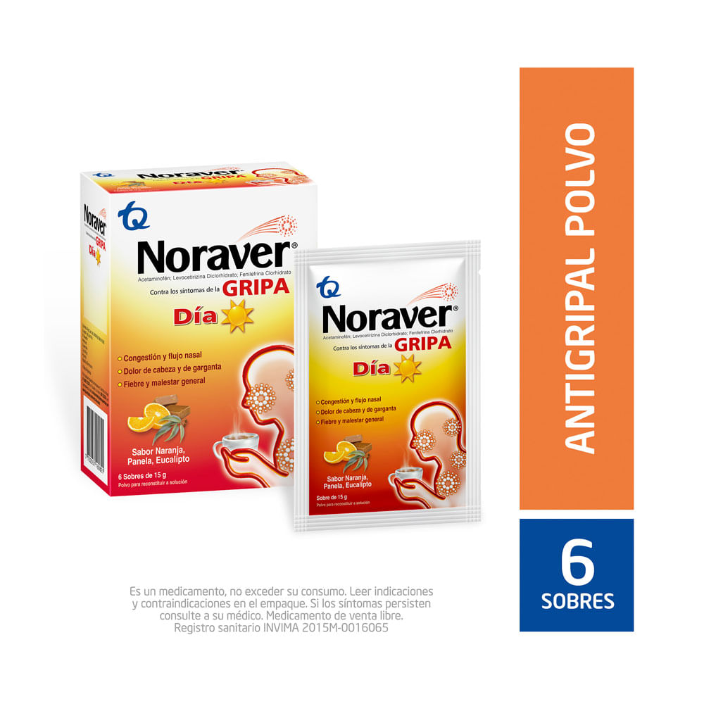 NORAVER GRIPA DIA SOBRES NARANJA PANELA EUCALIPTO