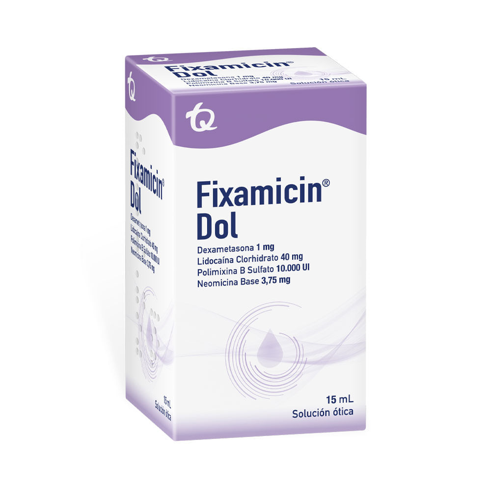 FIXAMICIN DOL SOLUCION OTICA CAJA 15 ML