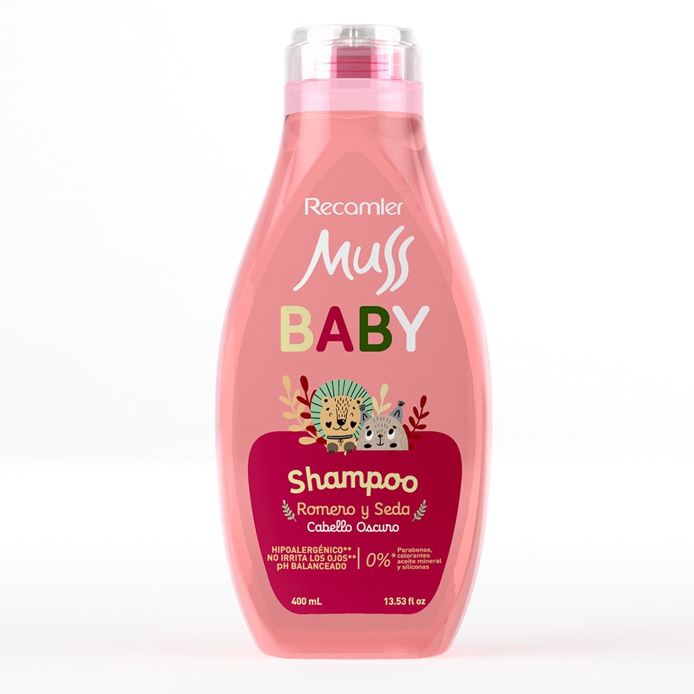 SHAMPOO MUSS BABY ROMERO SEDA FRASCO 400 ML