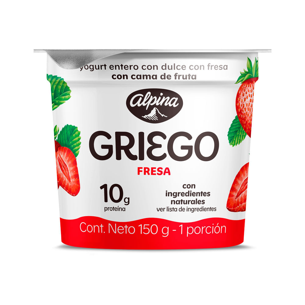 YOGURT GRIEGO ALPINA FRESA VASO 150 G