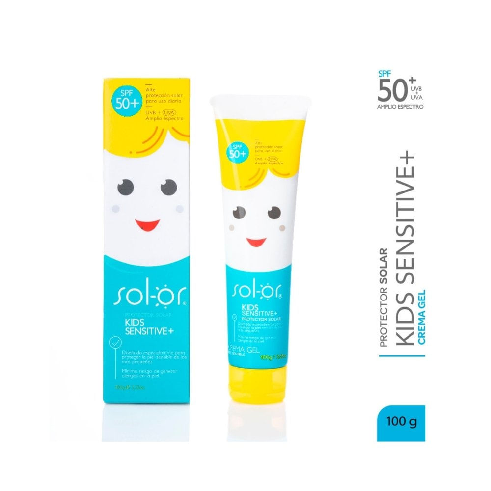 SOLOR KIDS SENSITIVE PROTECTOR SOLAR SPF 50 CAJA 100 G