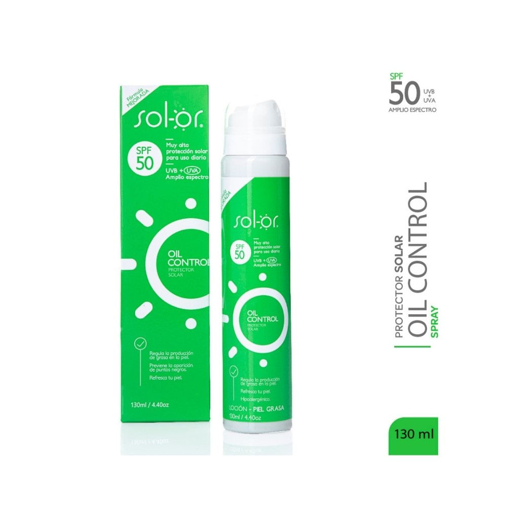 SOLOR OIL CONTROL LOCION PROTECTOR SOLAR SPF 50 CAJA 130 ML