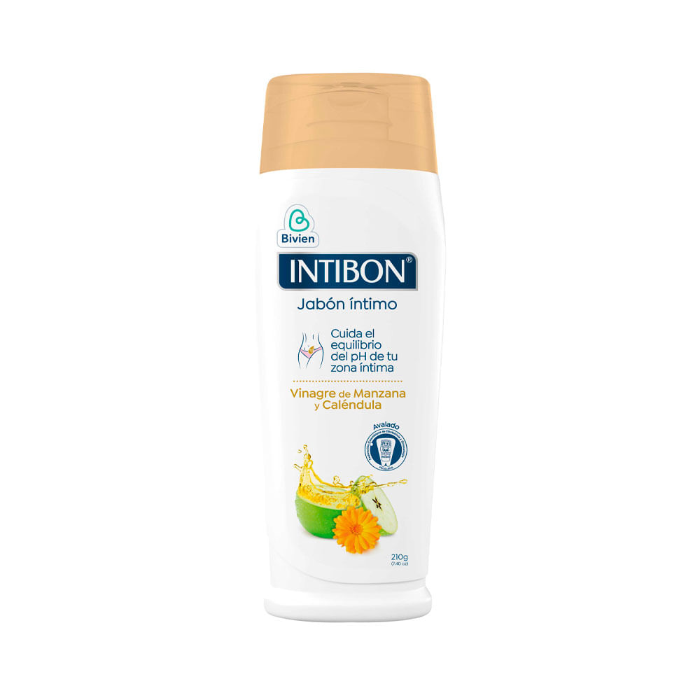 JABON INTIMO INTIBON VINAGRE Y CALENDULA FRASCO 210 G