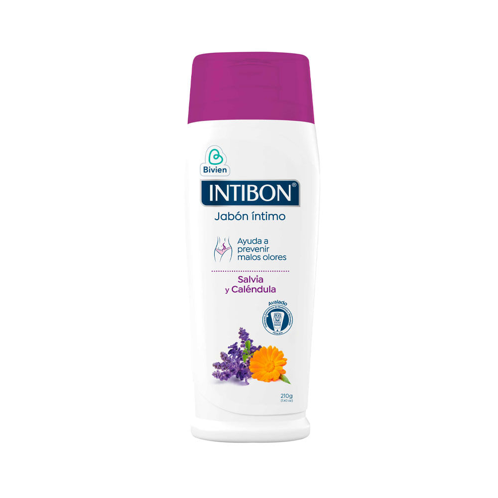 JABON INTIMO INTIBON SALVIA Y CALENDULA FRASCO 210 G