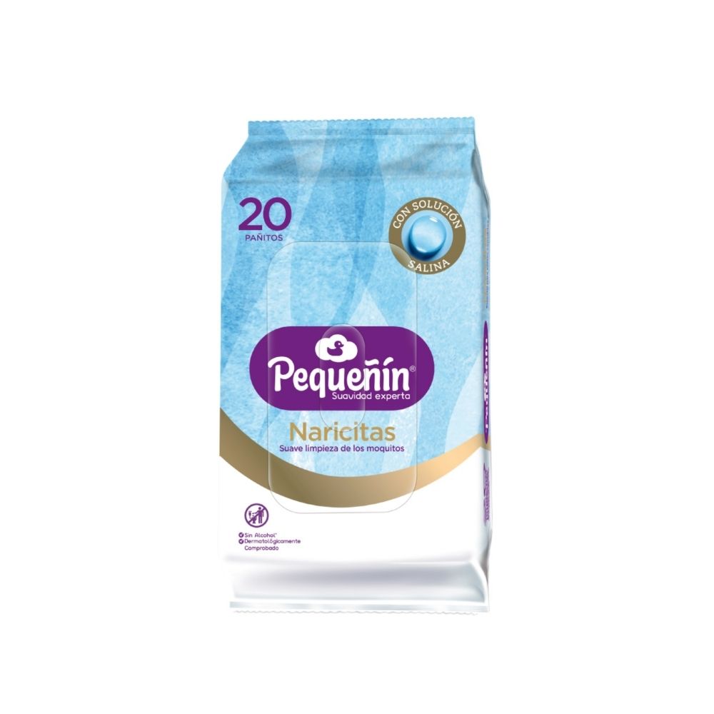PAÑITOS HUMEDOS PEQUEÑIN NARICITAS BOLSA X 20 UNDS