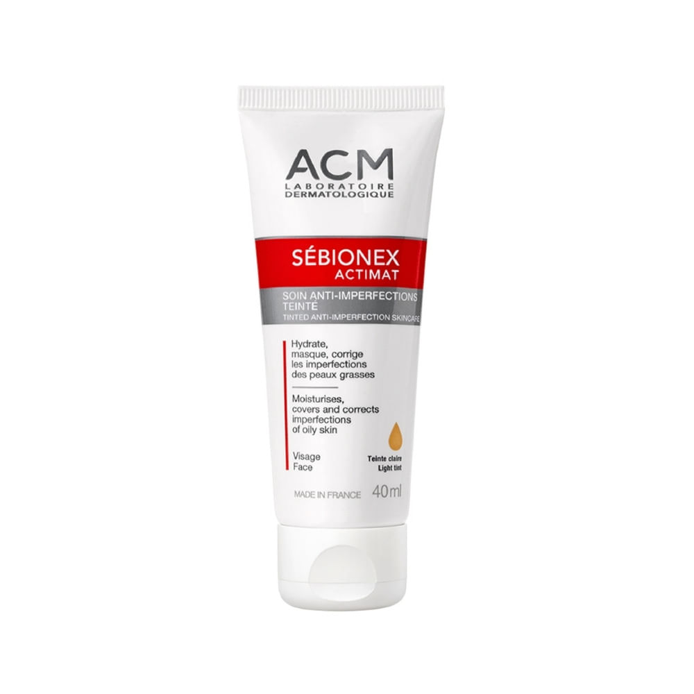 SEBIONEX ACTIMAT TINTED CREMA ANTI-IMPERFECCIONES CAJA 40 ML