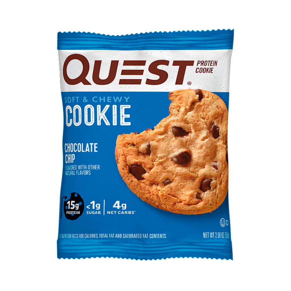 QUEST GALLETA PROTEINA CHISPAS DE CHOCOLATE BOLSA X 1 UND