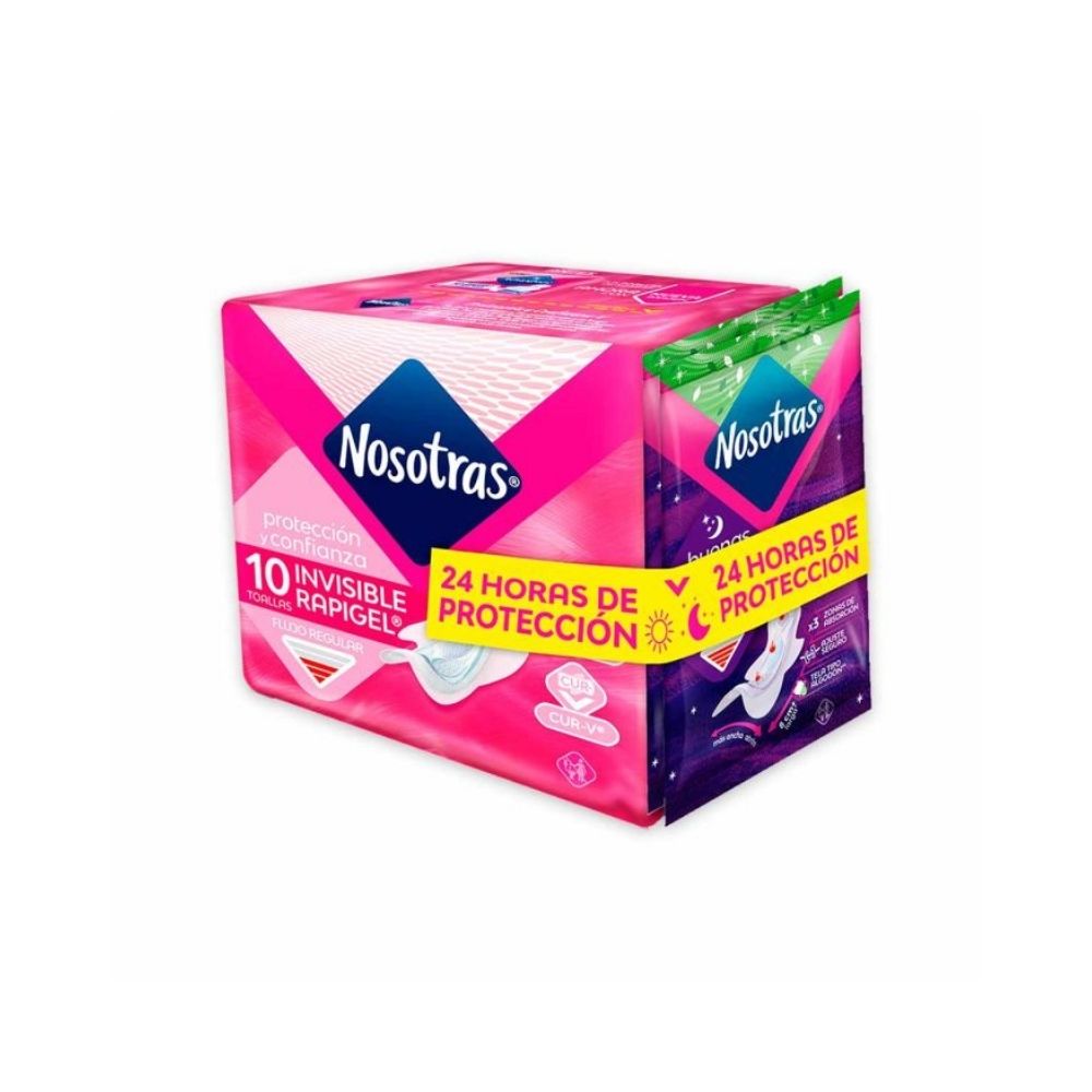 TOALLAS NOSOTRAS INV RAPIGELX10+ TOALLAS BUENAS NOCHES