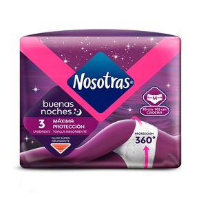 TOALLAS NOSOTRAS BUENAS NOCHES TLL M BOLSA X 3 UND